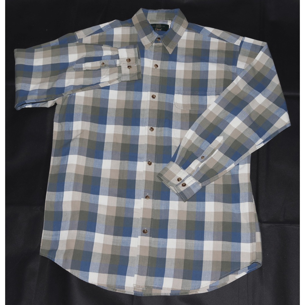 Orvis Men's Long Sleeve Button Front Shirt Size Large